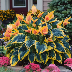 Хоста Флейм Данс купить по цене от 650р. в интернет-магазине «Посадика» с доставкой почтой в в Свободныйе и по всей России – [изображение №1].